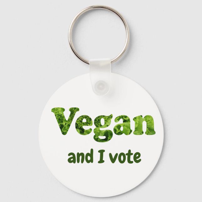 Customize Vegan Activist Voter Key Ring (Front)