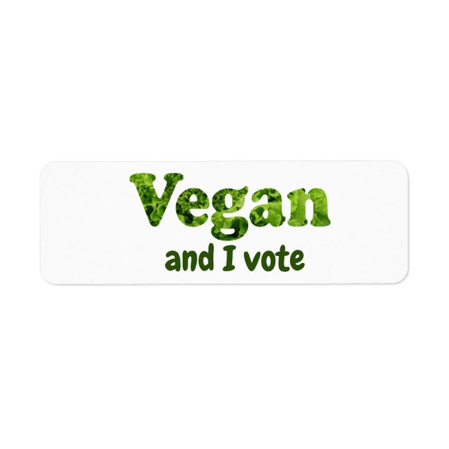 Customize Vegan Activist Voter Return Address Label (Front)