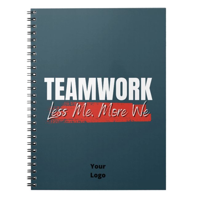 Customize with Logo Teamwork Office Business Notebook (Front)