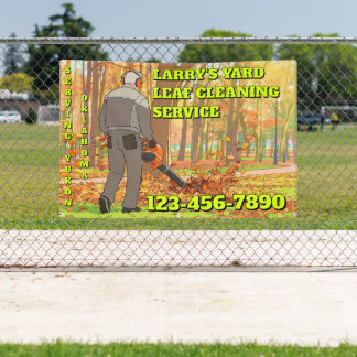 Customize Yard Leaf Clean Up Business Promotional Banner