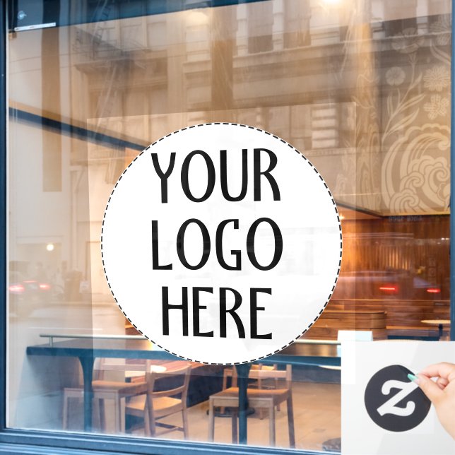 Customize Your Black White company logo (Cafe Window)