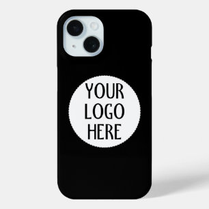 Customize Your Black White company logo iPhone 15 Case