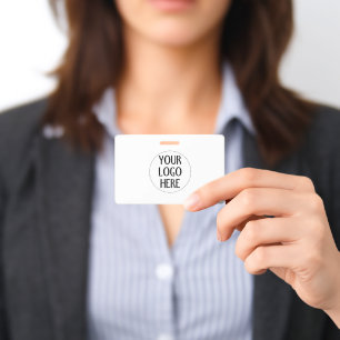 Customize Your Black White company logo ID Badge