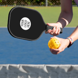 Customize Your Black White company logo Pickleball Paddle