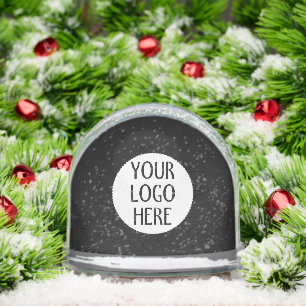 Customize Your Black White company logo Snowglobe