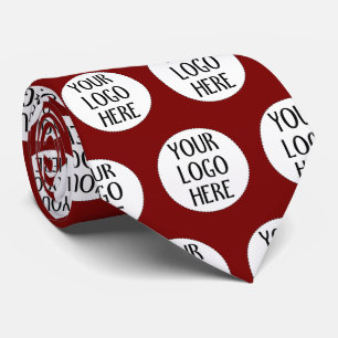 Customize Your Dark Red company logo pattern Tie