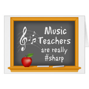 Customize Your Music Teachers Notecard