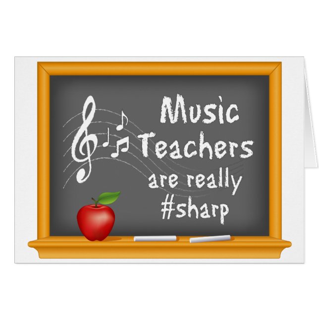 Customize Your Music Teachers Notecard (Front Horizontal)