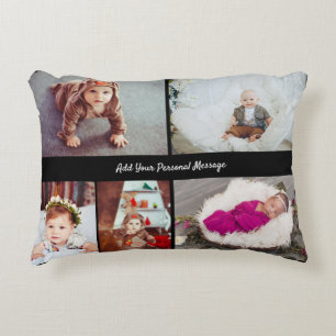 Customize Your Own 5 Photo Collage Decorative Cushion