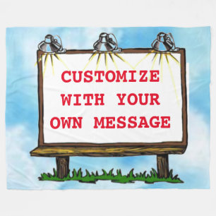 CUSTOMIZE YOUR OWN BILLBOARD FLEECE BLANKET