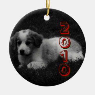CUSTOMIZE your Puppy's First Christmas Ceramic Tree Decoration
