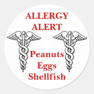 Customizeable allergy stickers