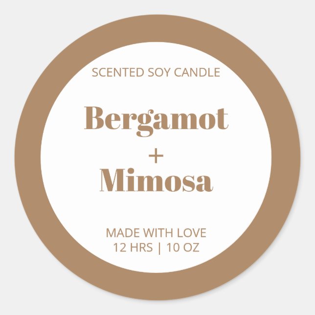 Customizeable Candle Label Pattern Modern (Front)