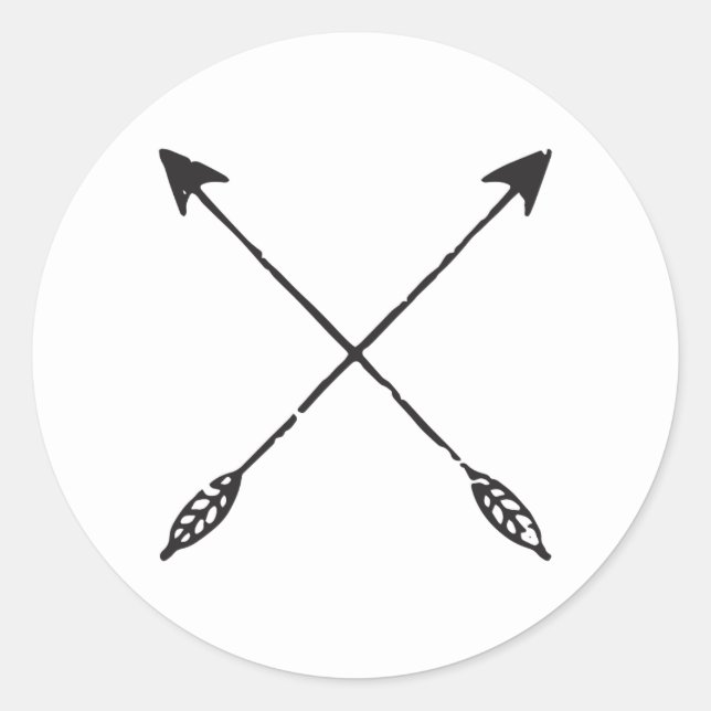 Customizeable Distressed Arrows Sticker (Front)