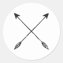 Customizeable Distressed Arrows Sticker