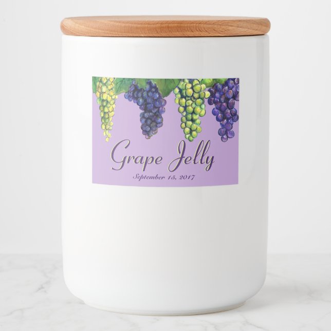Customizeable Grape Jelly and Jam Label (Front)