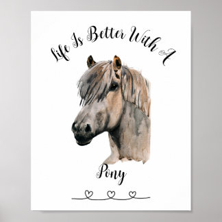 Customizeable Horse Pet Wall Art Poster 