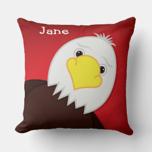 Customizeable Name USA Cute American Eagle Cushion