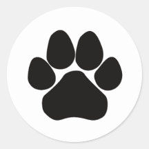 Customizeable Paw Print Sticker