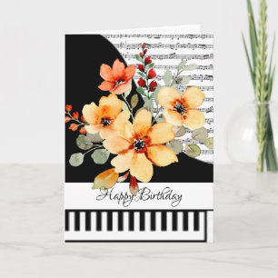 Customizeable piano card