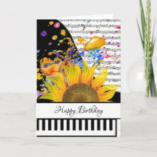 Customizeable piano card