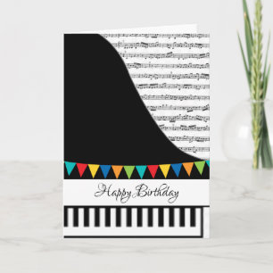 Customizeable piano card