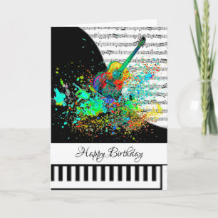 Customizeable piano card