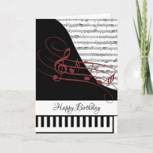 Customizeable piano card