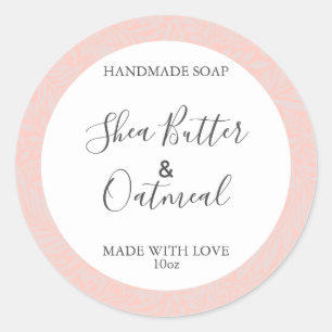 Customizeable Soap Label Floral Pattern Rose