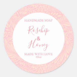 Customizeable Soap Label Floral Pattern Rose