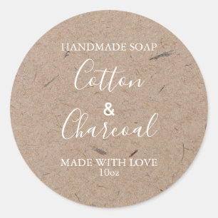 Customizeable Soap Label Rustic Kraft Paper