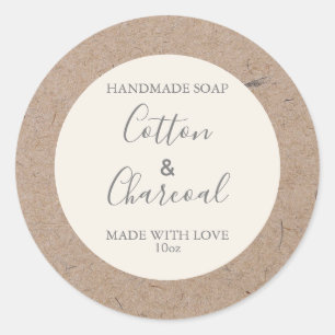 Customizeable Soap Label Rustic Kraft Paper