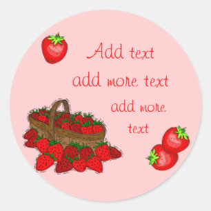 Customizeable Strawberry Canning Labels