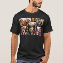 Customized 5 Photo Collage T-shirt Personalized