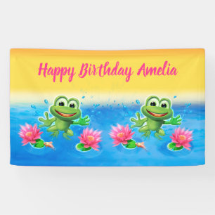 Customized 5' x 3' Leapfrog Birthday vinyl Banner