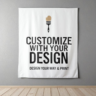 Customized 68x80" Company Branded  Personalized  Tapestry