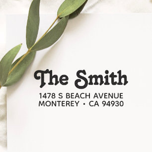 Customized Address Stamp With Bold Typography