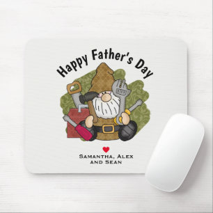 Customized and Personalized Handyman Garden Gnome Mouse Pad