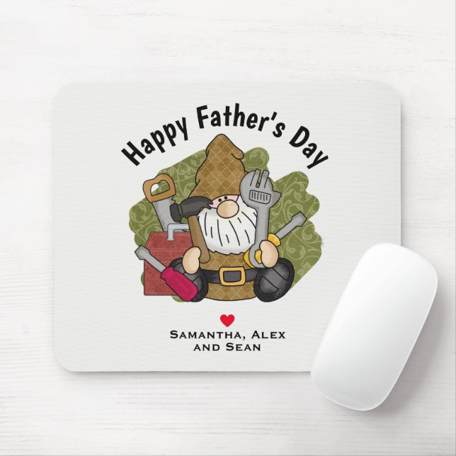 Customized and Personalized Handyman Garden Gnome Mouse Pad (With Mouse)
