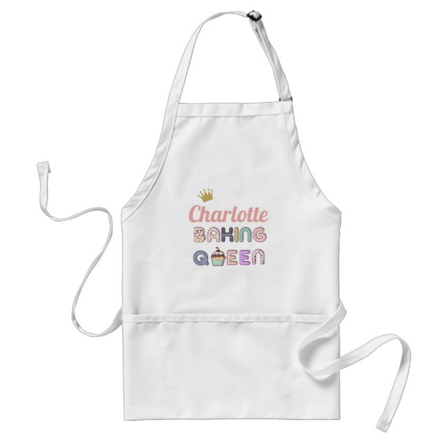 Customized Baking Queen Adult Apron (Front)