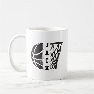 Customized Basketball with Your Name or Team  Coffee Mug
