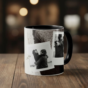 Customized black and white love boyfriend mug