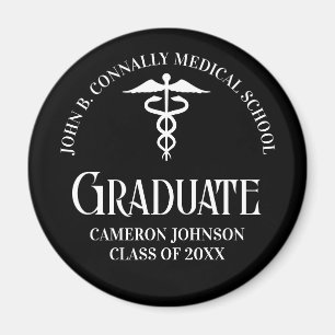 Customized Black Medical School Graduation Party Magnet