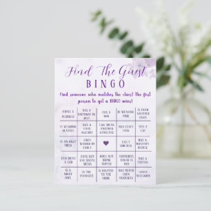 Customized Boho Floral Find The Guest Bingo Game 