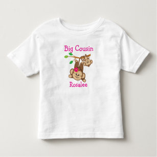 Customized Boy, Girl Monkeys Big Cousin Toddler T-Shirt