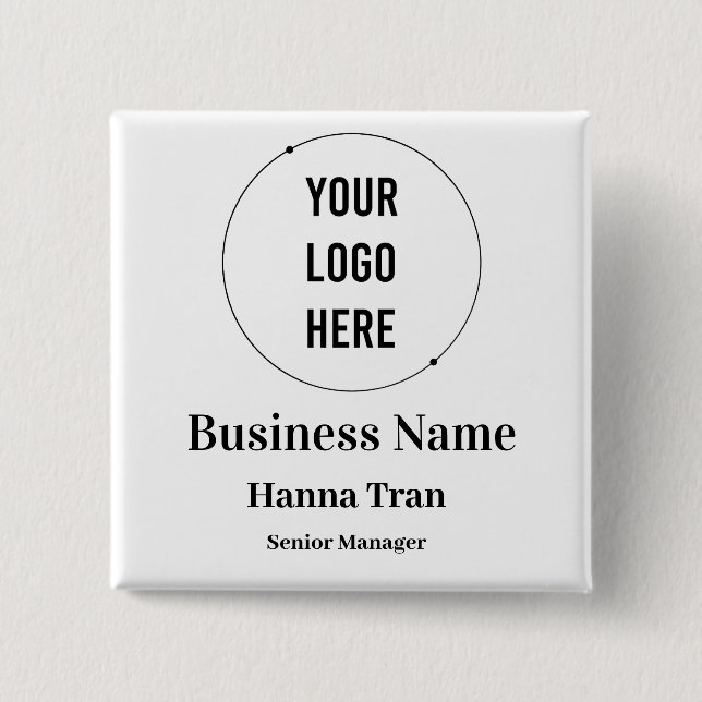 Customized Business 15 Cm Square Badge (Front)