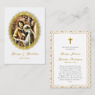 Customized Catholic Wedding Prayer Card