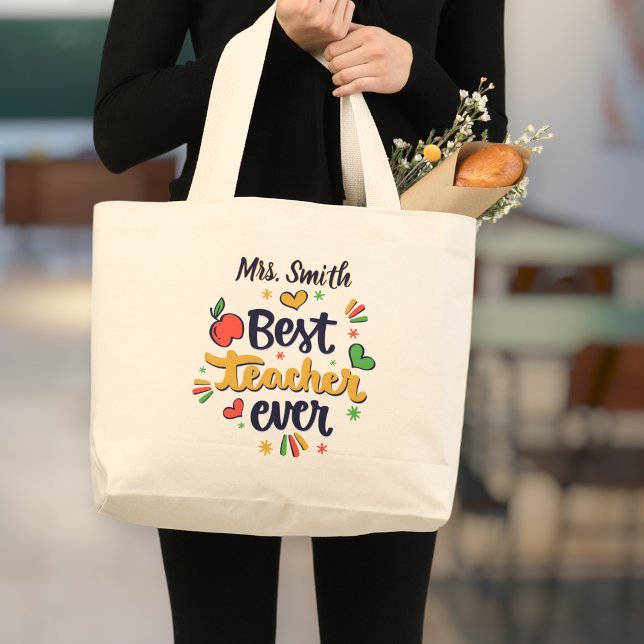 Customized Cotton Canvas Tote Bag for Teachers (Creator Uploaded)