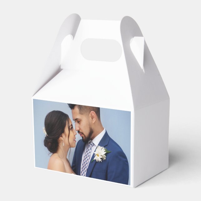 Customized Couple Wedding Photo Favour Box (Front Side)