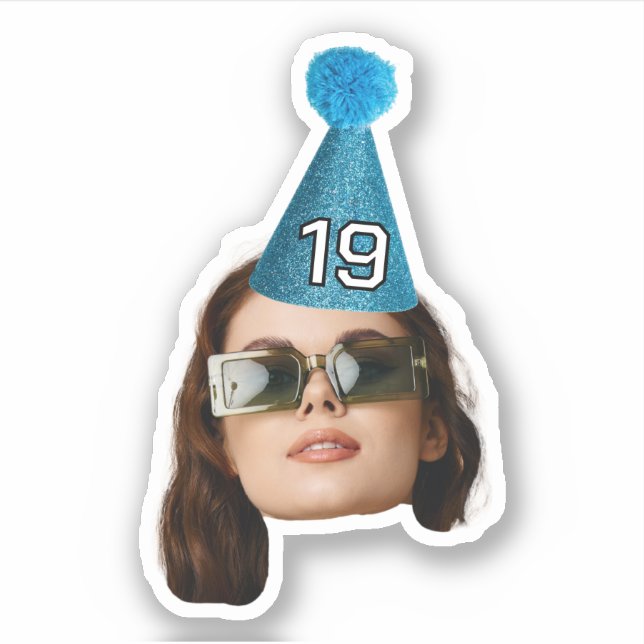 Customized Faces Photo Party hat Birthday (Front)